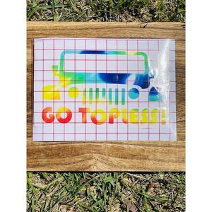 🎄 Go Topless Jeep Window Decal Tie Dye